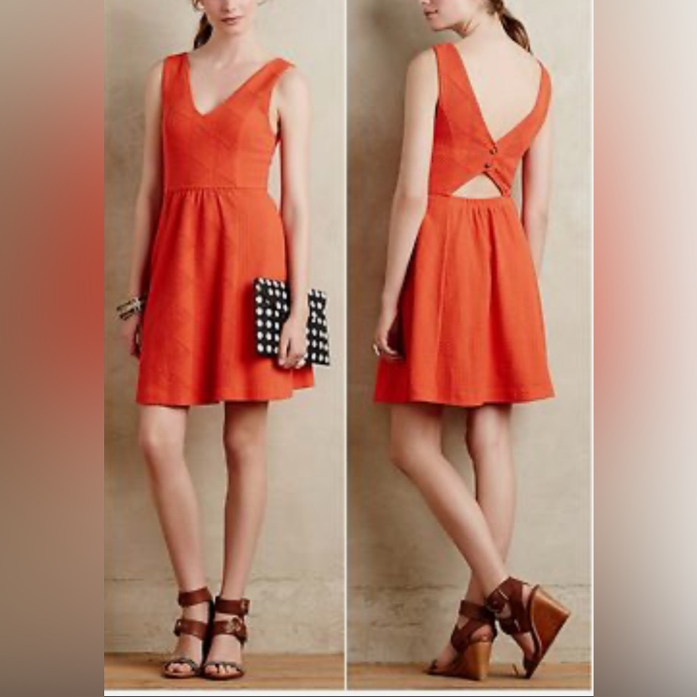 Anthropologie Textured Double-V Dress by Maeve Size 2